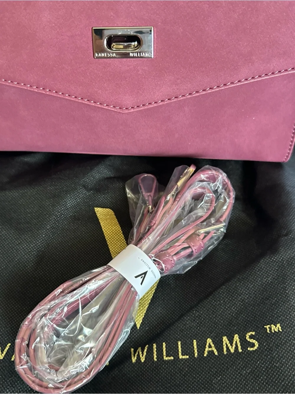 Vanessa Williams Mauve Pink Structured Top-Handle Satchel